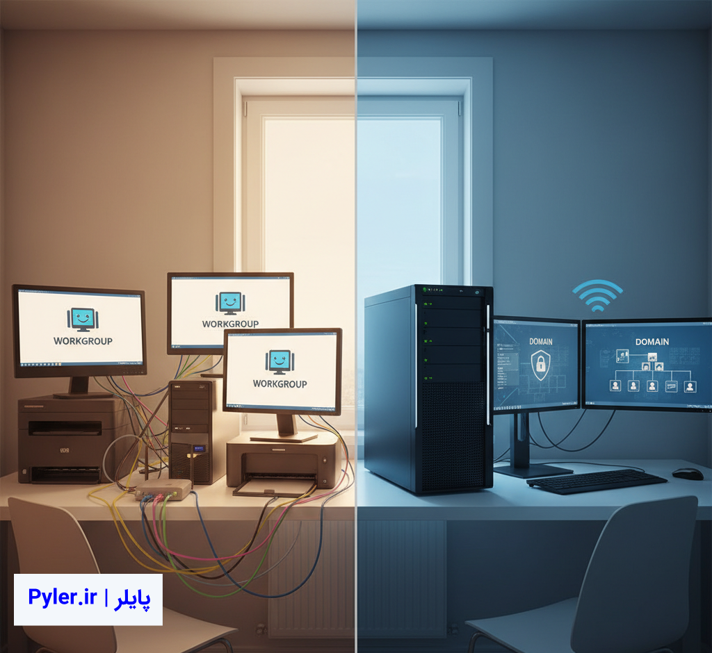 ورک‌گروپ (Workgroup) در ویندوز: پایه‌ترین ساختار شبکه و تأثیر آن